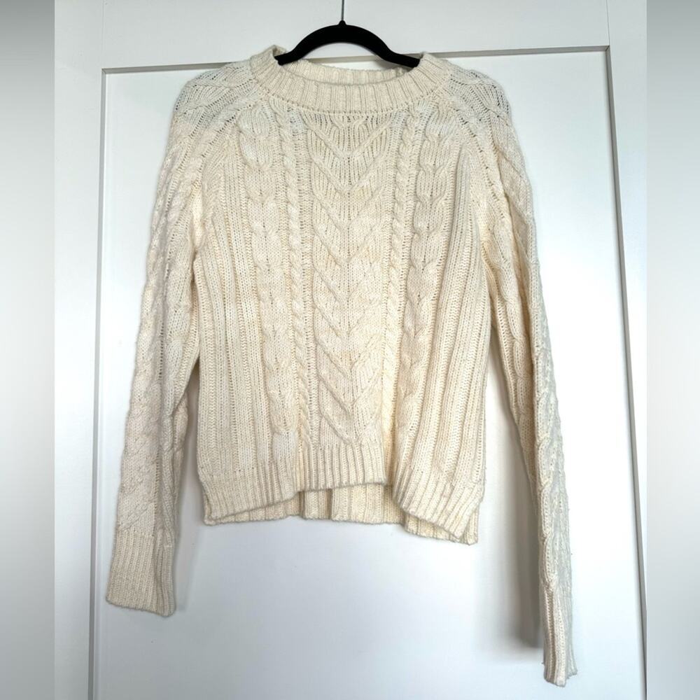 Cotton Emporium Cream Knit Sweater Sz Large